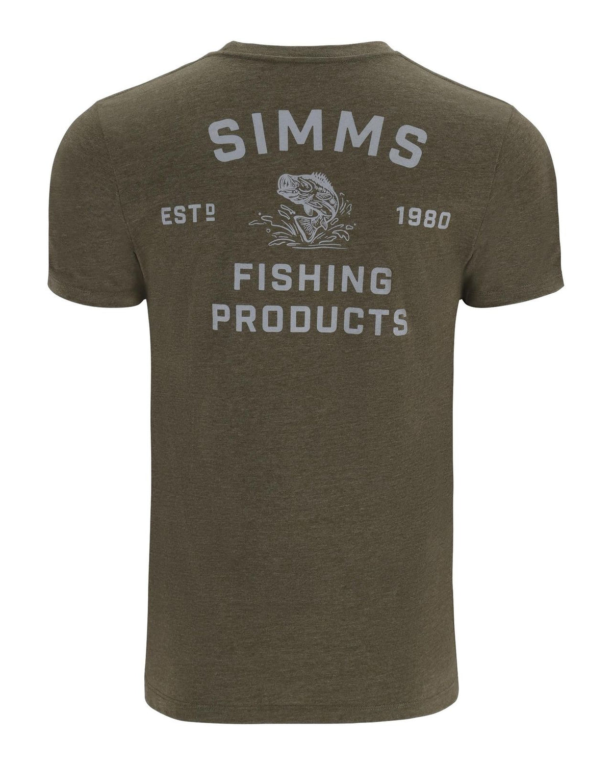 Simms Stacked Bass T-Shirt - Military Heather