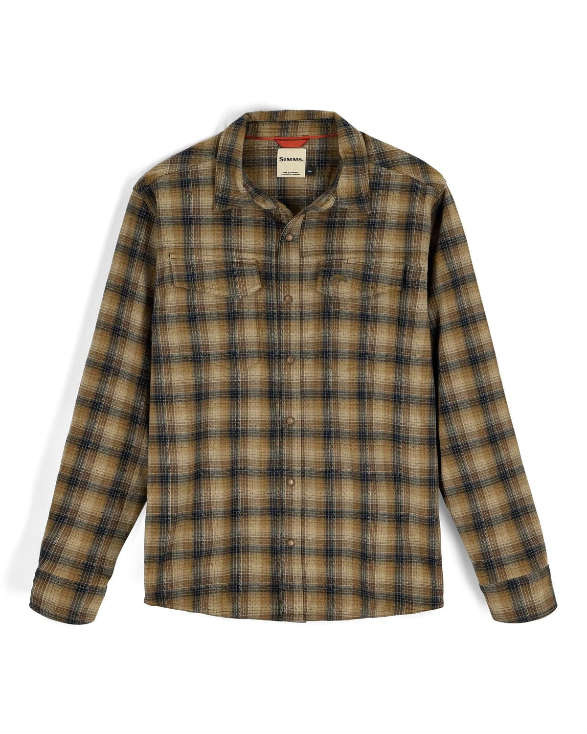 Simms Gallatin Flannel Shirt - Kennebec Plaid: Stone