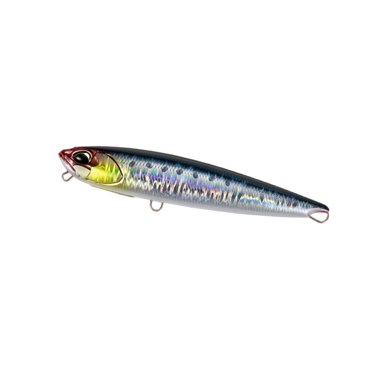DUO Realis Fangstick 150 SW Genkai Sardine wobblers, blå-silver-gul fiskform, idealisk för sportfiske i tropiska vatten.