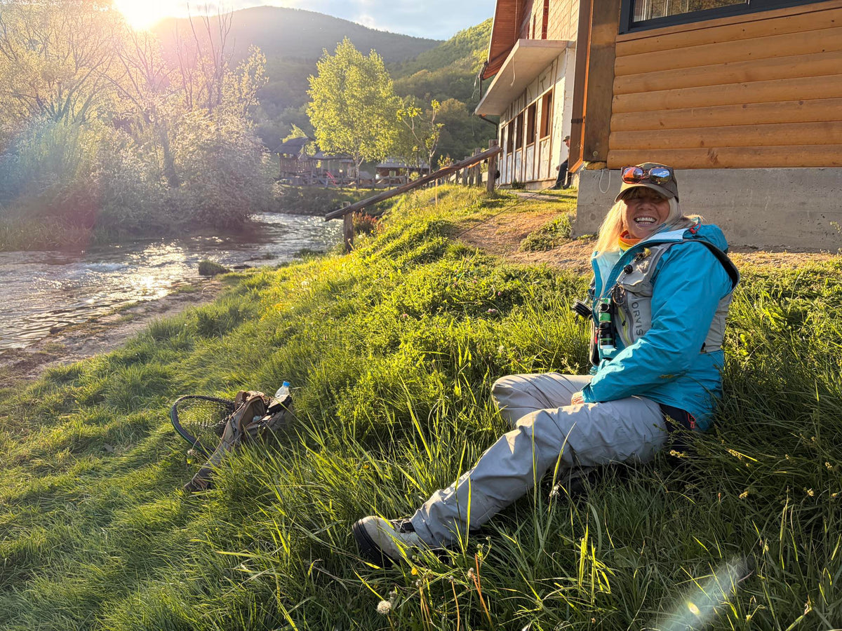 Sivan Jansson under hosted trip och flugfiskeresa i Bosnien med Outside Travels