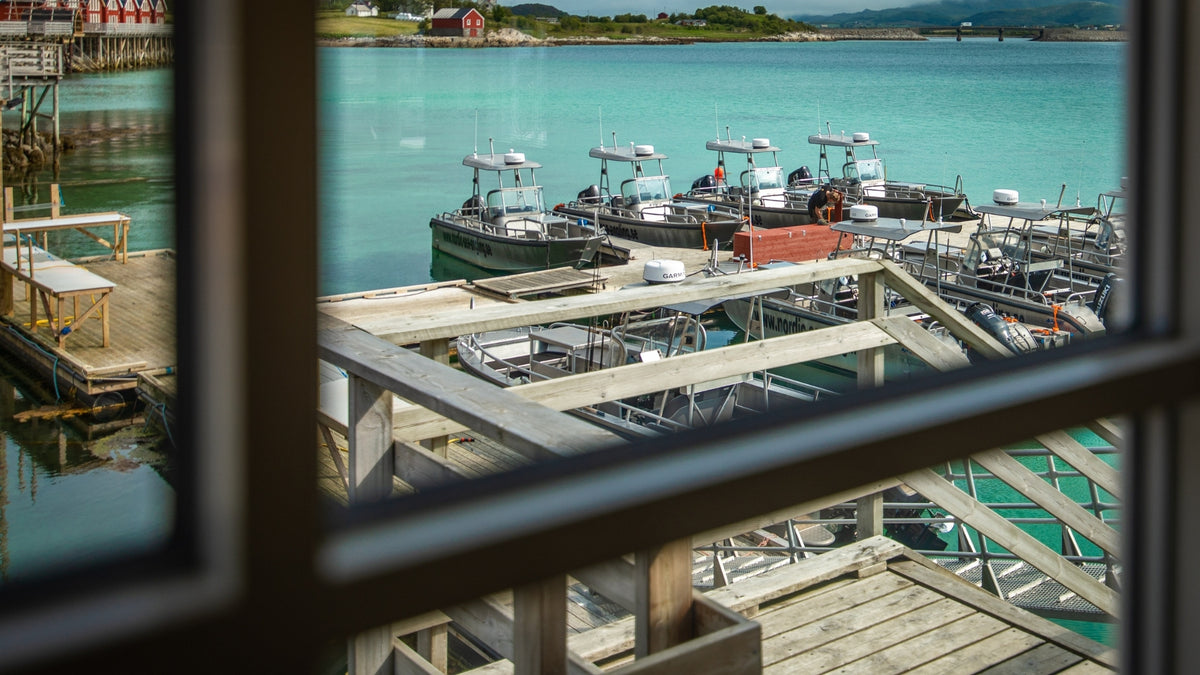 Aluminiumbåt för havsfiske i Nappstraumen, Lofoten