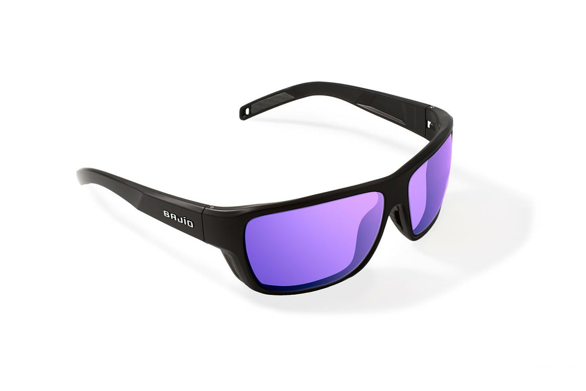 Bajio Rigolets - Polycarbonate - Black Matte Violet Mirror