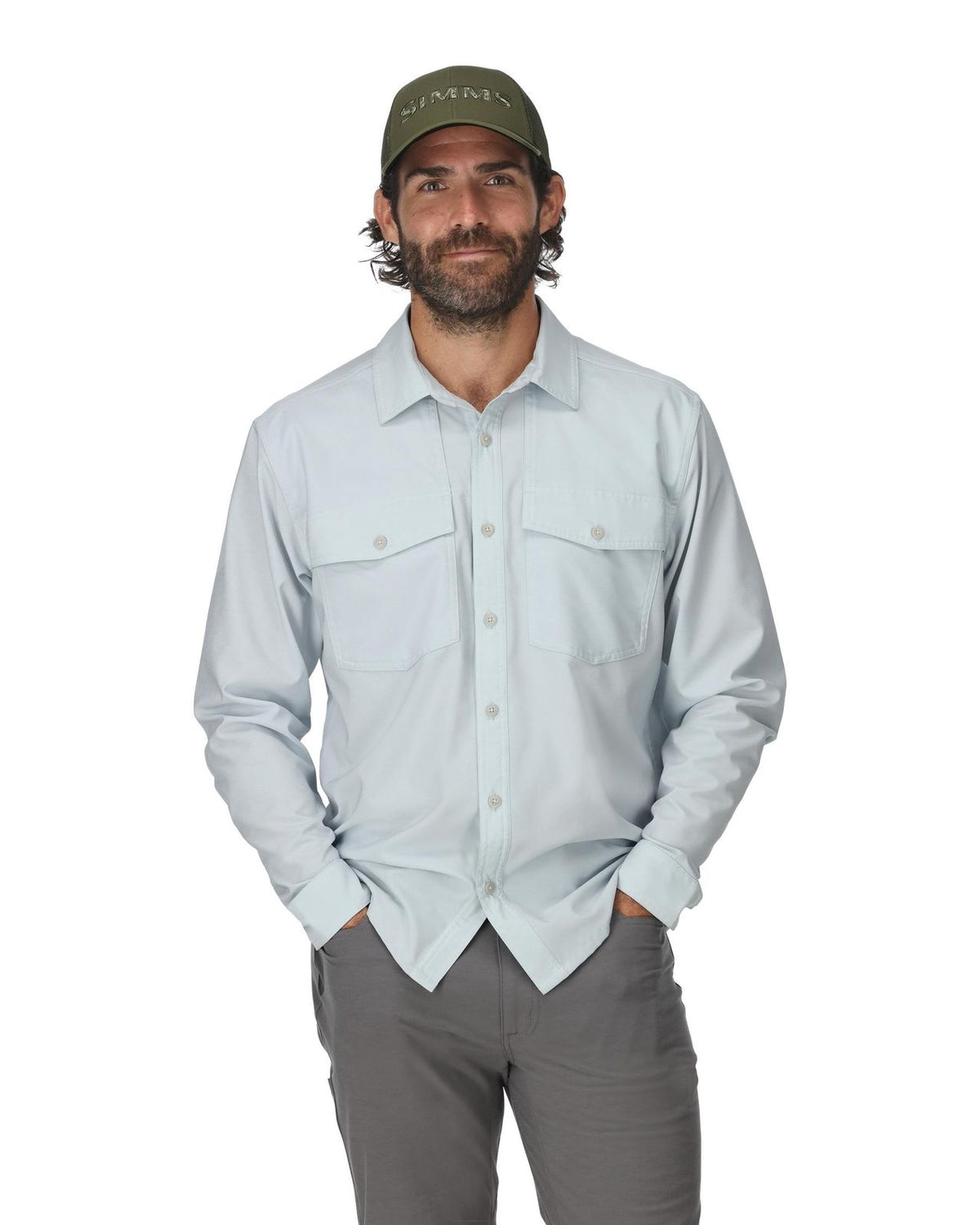 Simms No-See-Um Bugstopper Shirt - Bimini Blue Heather