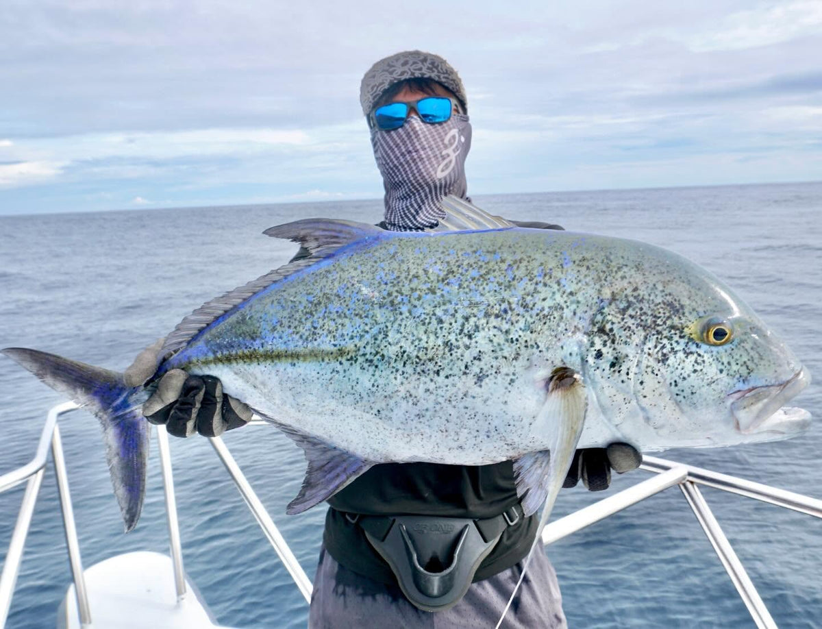 Bluefin Trevally fångad under en fiskeresa till Komodo i Indonesien.